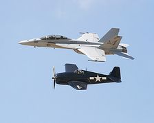 F-18 Hornet & F6F Hellcat Photo Print