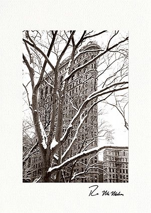 Personalized Flatiron Building Christmas Holiday Greeting Cards