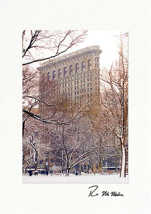 Flatiron Building in Snow New York City Boxed Christmas Cards