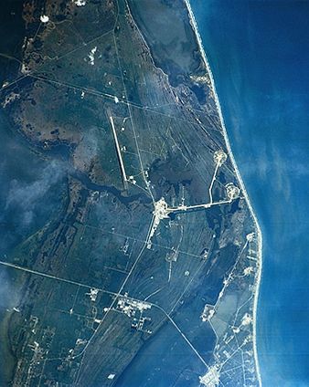 Florida Kennedy Space Center From Space Photo Print