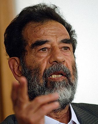 Former Iraqi President Saddam Hussein at Tribunal 2004 Photo Print
