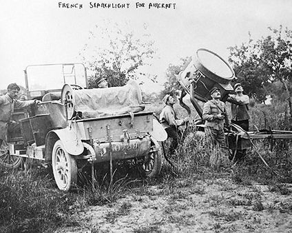 French Soldiers w/ Searchlight WWI Photo Print