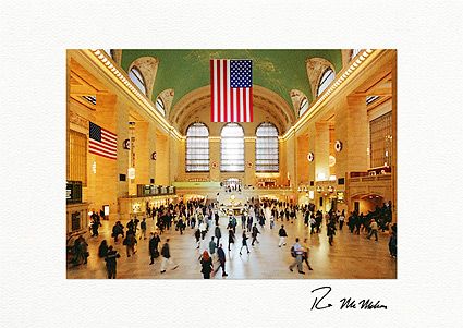 Personalized Grand Central Station Holiday Wreaths Greeting Cards