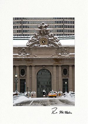 Grand Central Station Snow Storm Individual Holiday Cards
