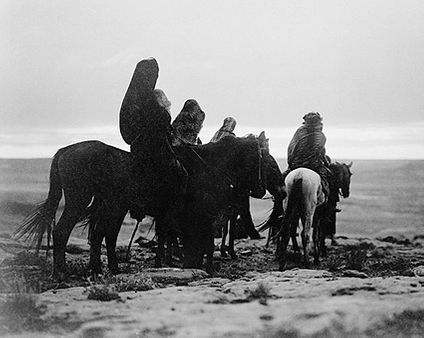 Hopi Indians on Horseback Edward S. Curtis Photo Print