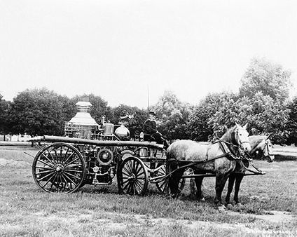 Horse Drawn Antique Fire Engine in York, PA Photo Print