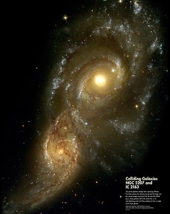 Hubble Space Telescope Colliding Galaxies Photo Print