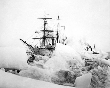Icebergs & Ships Nome, Alaska Early 1900s Photo Print