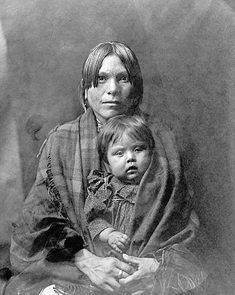 Indian Mother & Child Edward S. Curtis 1905 Photo Print
