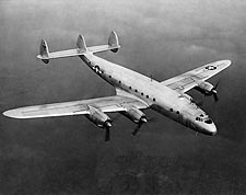 Lockheed Constellation C-69 In Flight 3/4 Front Top View  Photo Print for Sale