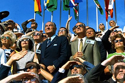 Lyndon Johnson & Spiro Agnew Apollo 11 Photo Print