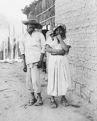 Mexican Couple Standing Portrait in Mexico Photo Print