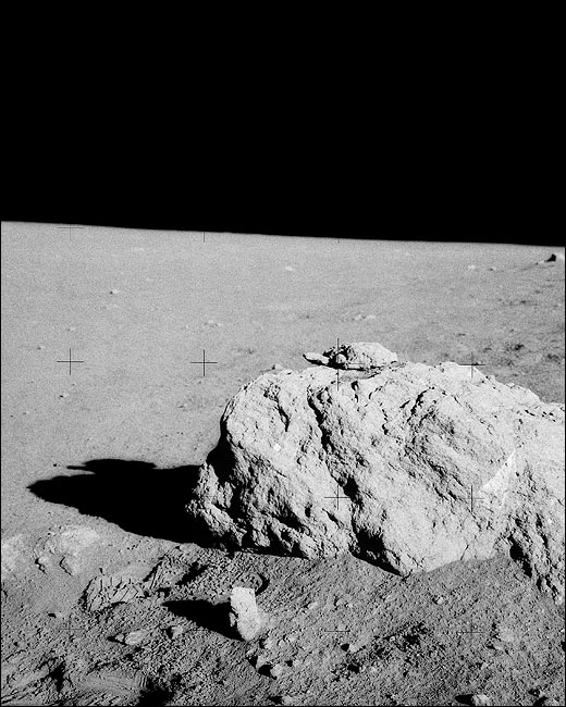 NASA Apollo 14 Turtle Rock on Moon Surface Photo Print for Sale