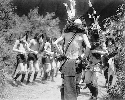 Navajo Men Yebichai Ritual Edward S. Curtis Photo Print