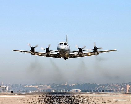 Navy P-3 Orion Patrol Aircraft Take Off Photo Print