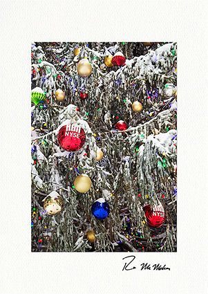 NYSE Snowy Ornaments - Wall Street NYC Christmas Cards