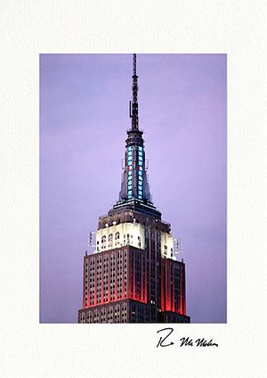 Patriotic Empire State Building, New York City Individual Greeting Cards