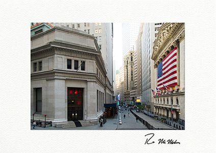 Patriotic Wall Street Individual Greeting Cards