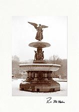 Bethesda Fountain Angel Central Park NYC Personalized Holiday Cards