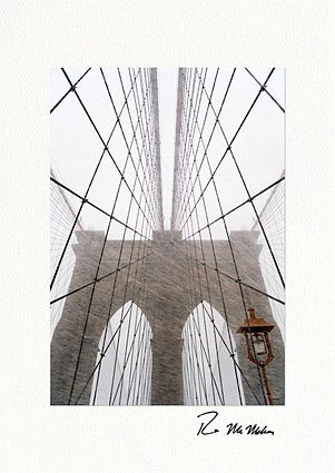 Personalized Brooklyn Bridge Christmas Holiday Cards - Fine Art NYC Photo Card