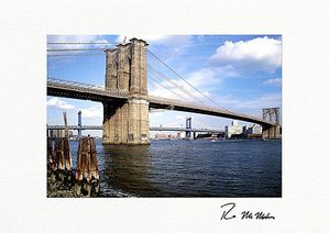 Personalized Brooklyn Bridge, New York City Photo Greeting Cards