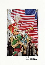 Personalized Patriotic Bugle Boy Holiday Greeting Cards