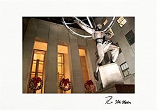 Personalized Christmas Atlas Rockefeller Center NYC Christmas Cards