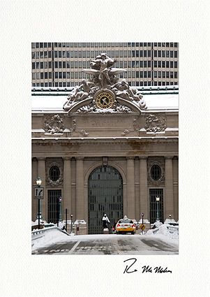 Personalized Grand Central Station Snow Storm Holiday Cards