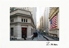 Personalized Patriotic Wall Street Greeting Cards
