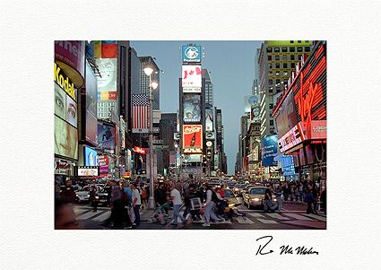 Personalized Times Square at Night New York City Photo Greeting Cards