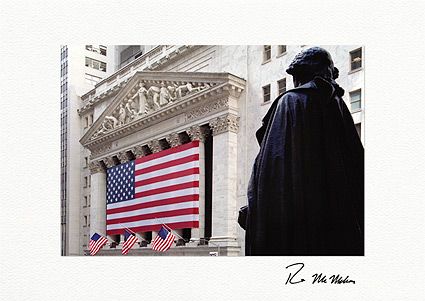 Personalized Wall Street New York Stock Exchange Photo Greeting Cards