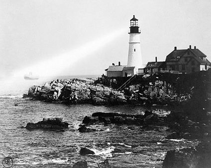 Portland Head Light Lighthouse in Maine 1917 Photo Print