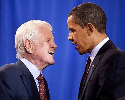 President Barack Obama and Senator Ted Kennedy 2009 Photo Print