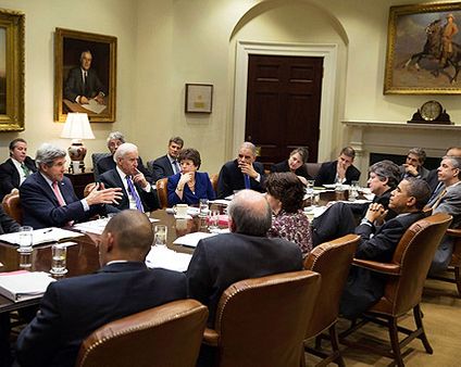 President Obama, Joe Biden & John Kerry at White House  Photo Print