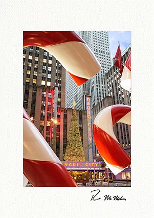Radio City Candy Canes - Personalized NYC Christmas Cards