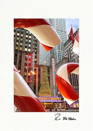 Radio City Candy Canes - Boxed Fine Art NYC Christmas Cards