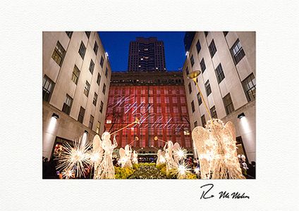 Rockefeller Center Happy Holidays Angels Individual Fine Art Christmas Cards