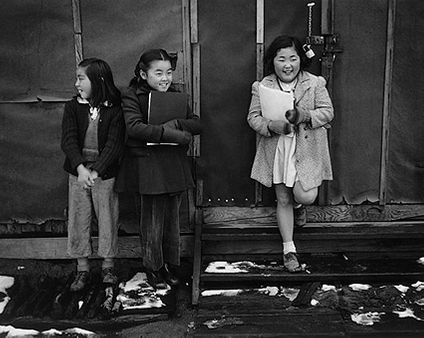 Schoolgirls at Manzanar Japanese Internment Camp WWII Photo Print
