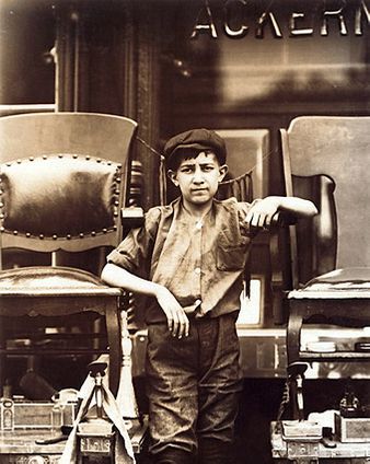 Shoe Shine Boy on Greenwich Avenue in New York City Photo Print