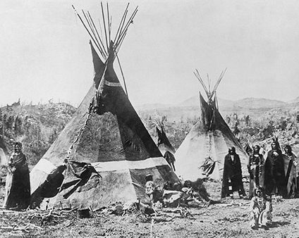Shoshoni Indian Tribe and Tipis 1880 Photo Print
