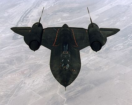 SR-71 Blackbird in Flight View from Above Photo Print