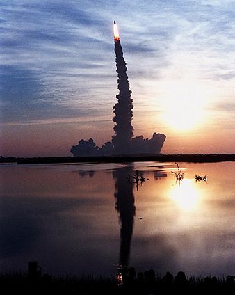 STS-96 Space Shuttle Launch w/ Reflection Photo Print