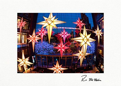 Time Warner Center Christmas Lights NYC Personalized Holiday Cards