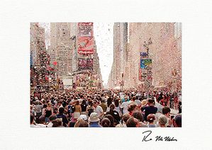 Times Square Ticker Tape Celebration NYC Personalized Greeting Cards