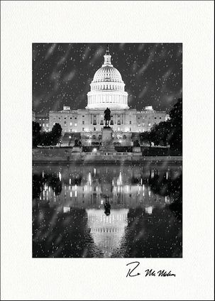 U.S. Capitol Snowfall - Washington DC Boxed Fine Art Holiday Cards