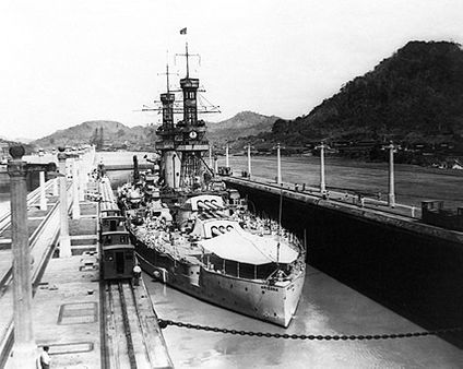 U.S.S. Arizona Battleship in Panama Canal Photo Print