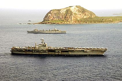 USS Carl Vinson CVN 70 & USS Sacramento Photo Print