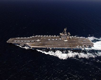 USS Dwight D. Eisenhower (CVN 69) in Mediterranean Sea Photo Print