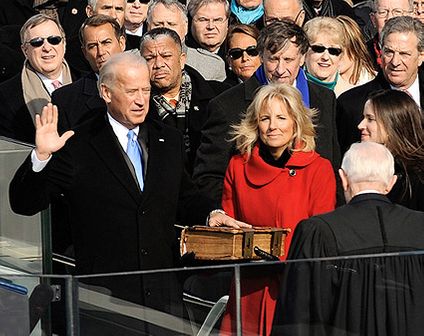 Vice President Joe Biden Taking Oath of Office Photo Print