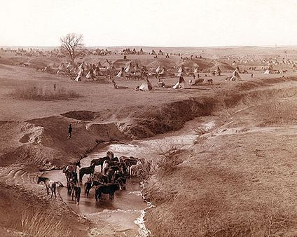 Villa of Brule Native American Indian Camp Photo Print